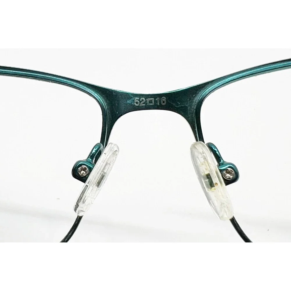 Phoebe Eyeglasses Women Teal Blue Rhinestone Accents 52-16-135